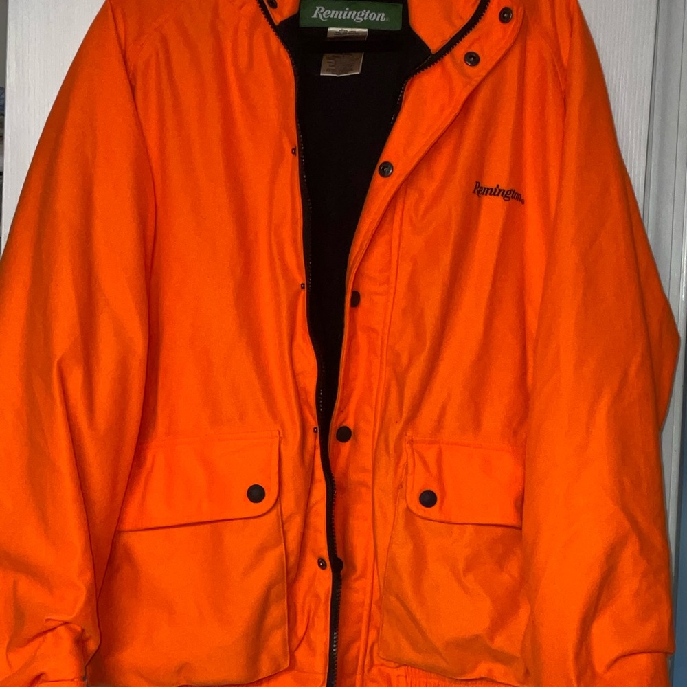 Remington Blaze Orange Hooded Jacket Hunting Large.